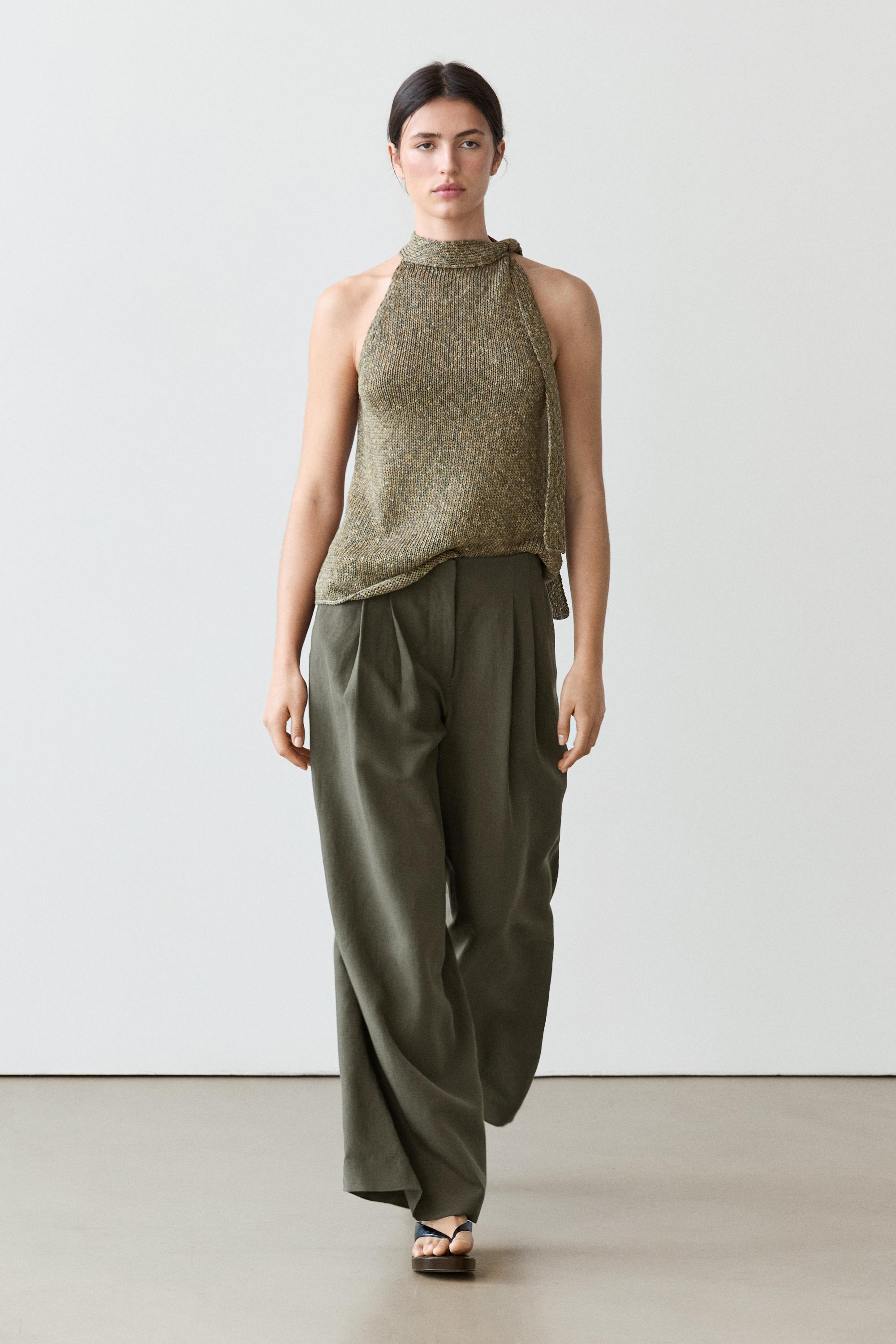 Pantalon wide leg à pinces